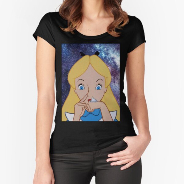 Alice in Wonderland doing a Bump Fitted Scoop T-Shirt