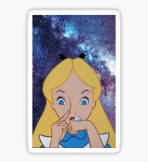 Alice in Wonderland doing a Bump Sticker