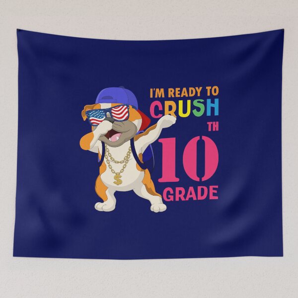 Item preview,      I'm Ready To Crush 10 th Grade  Funny Dabbing Pug Dog Dab  Back To School designed and sold by ANO  RIC.
