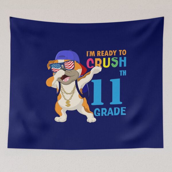 Item preview, Copy of      I'm Ready To Crush 11 th Grade  Funny Dabbing Pug Dog Dab  Back To School designed and sold by ANO  RIC.