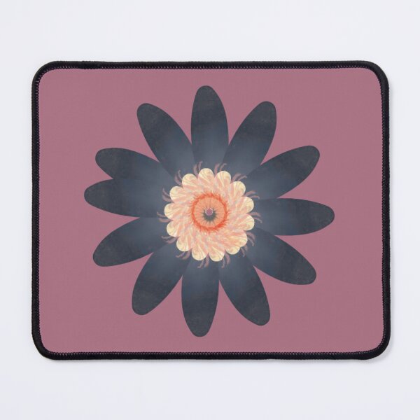 Item preview, Late Summer Bloom With Dark-Blue Petals on Dark Pink designed and sold by Latoblooms.