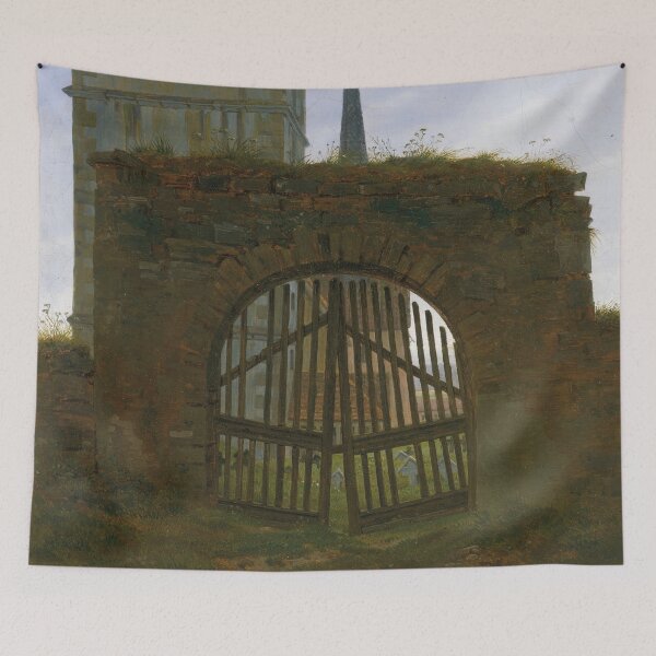 Item preview, The Cemetery Gate Churchyard by Caspar David Friedrich designed and sold by Vintage Wall Art.
