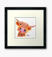 Highland Cow 'NESSIE' from Original Painting by Shirley MacArthur Framed Print