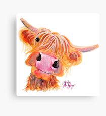 Highland Cow 'NESSIE' from Original Painting by Shirley MacArthur Metal Print
