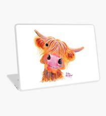 Highland Cow 'NESSIE' from Original Painting by Shirley MacArthur Laptop Skin