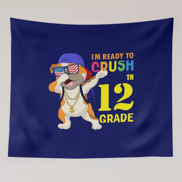 Item preview,       I'm Ready To Crush 12 th Grade  Funny Dabbing Pug Dog Dab  Back To School designed and sold by ANO  RIC.