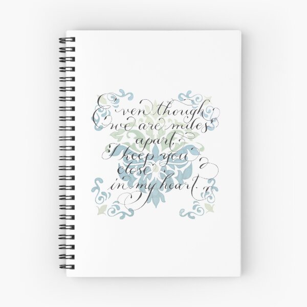 Item preview, Miles apart quote calligraphy art designed and sold by Melissa Renee.