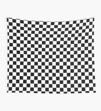 Checkered Flag, Chequered Flag, Motor Sport, Checkerboard, Pattern, WIN, WINNER, Racing Cars, Race, Finish line, BLACK Wall Tapestry