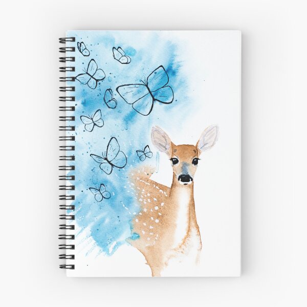 Item preview, Butterfly Deer Watercolour Painting designed and sold by Nicky Rollings.