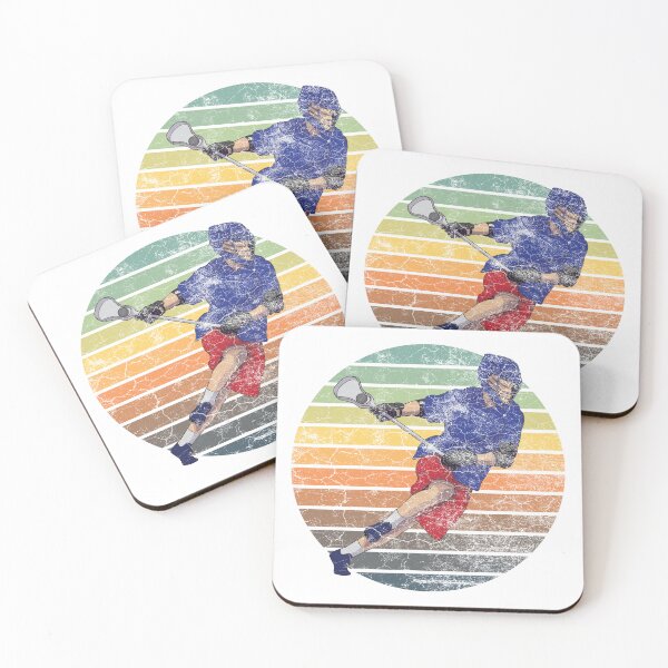 Item preview, Lacrosse Player with vintage sunset grunge texture  designed and sold by Rhu Creations.