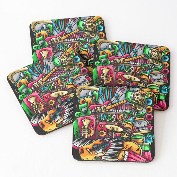 Item preview, Music Doodle Illustration designed and sold by Kincrevstudio.