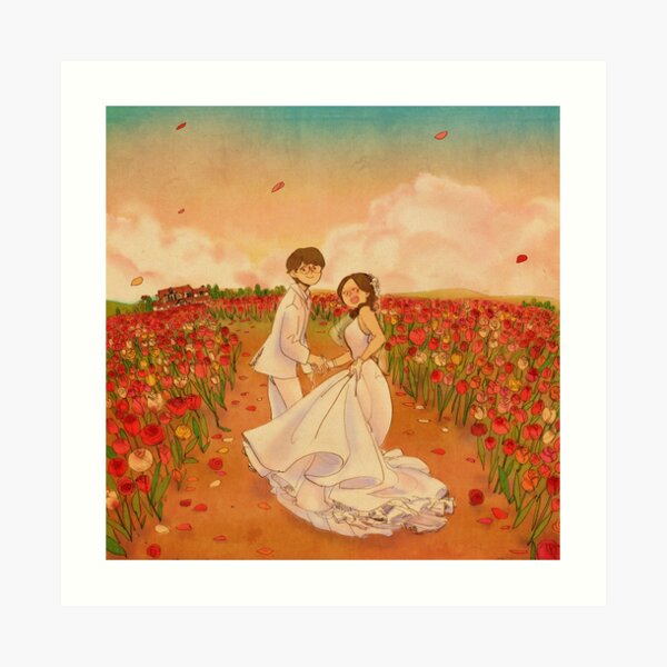 Flower field Art Print