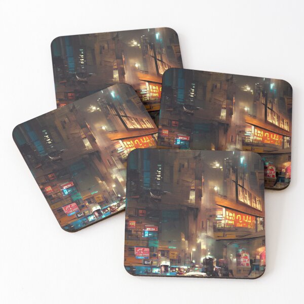 Item preview, Lit Street At Night designed and sold by TatBreeze.