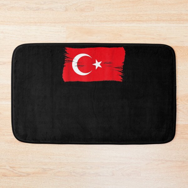 Item preview, Bayrak Bayragi Vintage Brush Style Turkish Flag Turkey designed and sold by scirarmav.