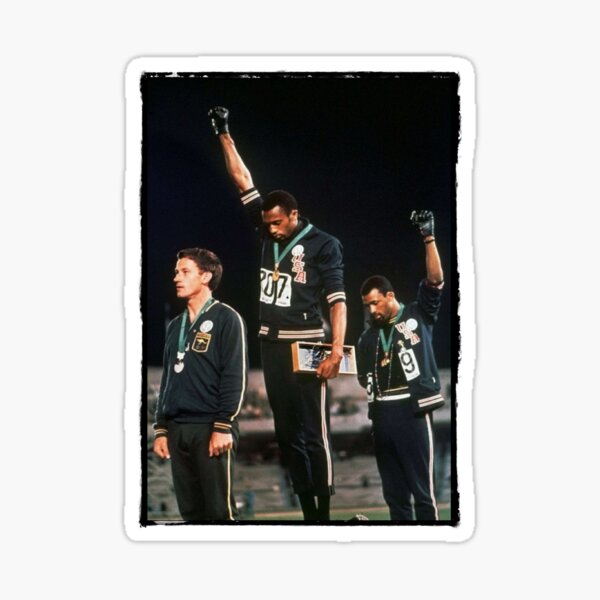 1968 Olympics Salute for Human Rights Sticker