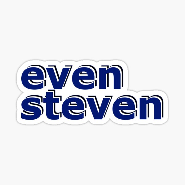"Even Steven No 1" Sticker for Sale by celestevs Redbubble