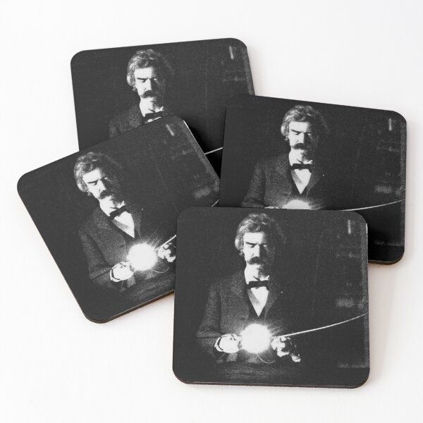 Item preview, Mark Twain With Electromagnetic Bulb 1894 designed and sold by lobodelnoir.
