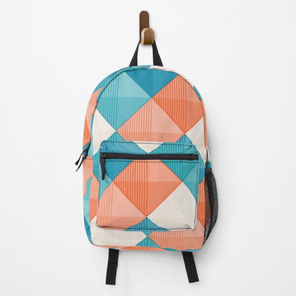 Item preview, Patchwork Squares Teal and Orange designed and sold by Blue-Banana.