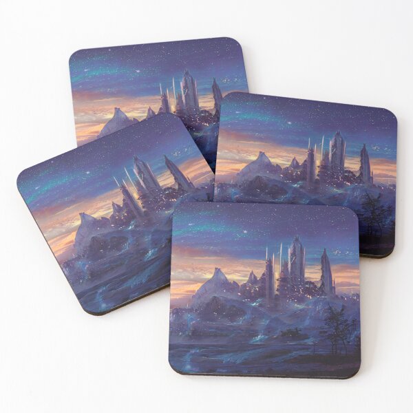 Item preview, Cyberpunk Fantasy landscape painting 13 designed and sold by ZoeticArt.
