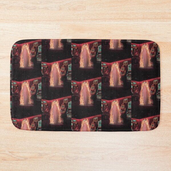 Item preview, Burning Ghost in Retro Game Room - Surreal Collage Art designed and sold by MyTrippyPlanet.