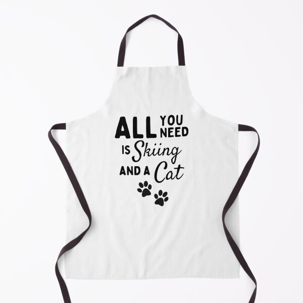 Item preview, All you need is skiing and a cat designed and sold by TheGreenGoat.