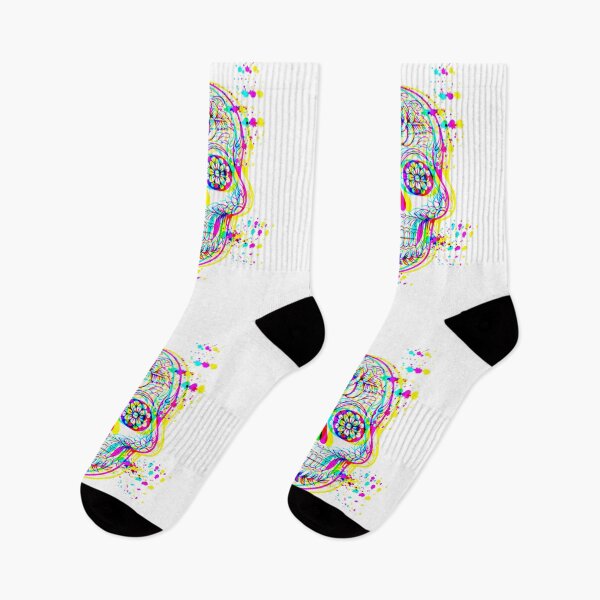Item preview, Sugar skull anaglyph 3d glitch designed and sold by eNVy Co.