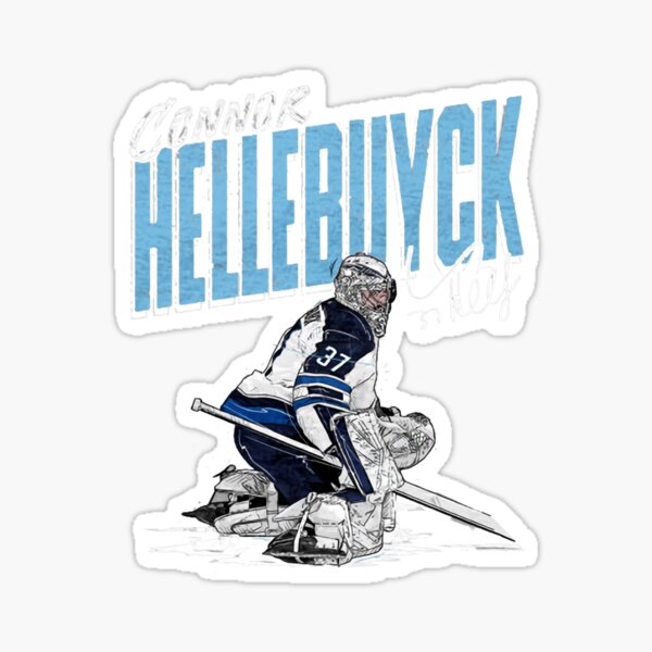 Connor Hellebuyck Winnipeg Jets Autographed Signed Hockey Goalie 20x24  Decal Frame /37
