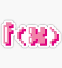 f(x) pink tape Sticker