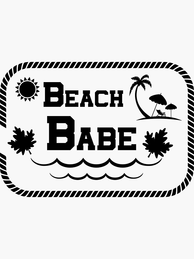 beach-babe-sticker-for-sale-by-pupogoko-redbubble