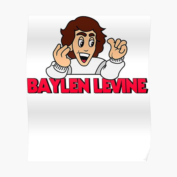 "Baylen Levine Cartoon" Poster for Sale by Kiarabalmain Redbubble
