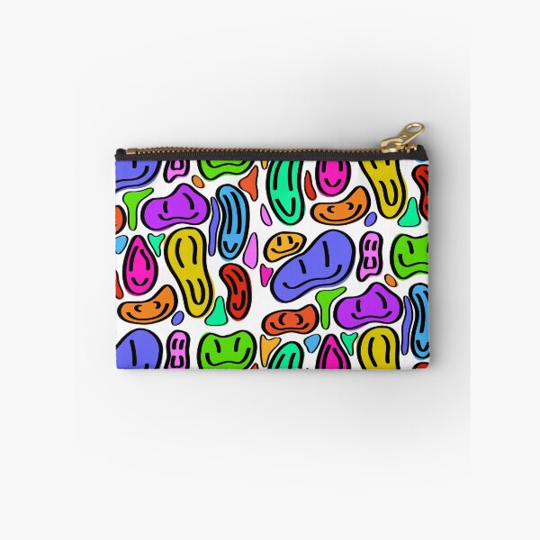 Item preview, dripping, meliting smiley faces bright rainbow designed and sold by Simplequeen.