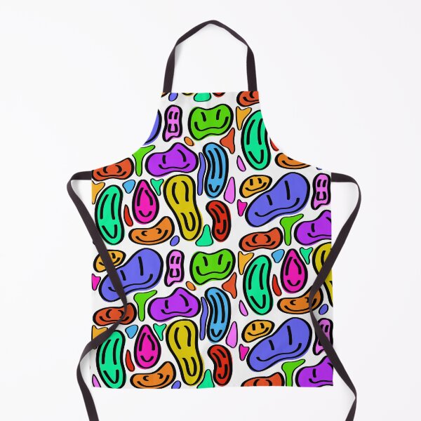Item preview, dripping, meliting smiley faces bright rainbow designed and sold by Simplequeen.