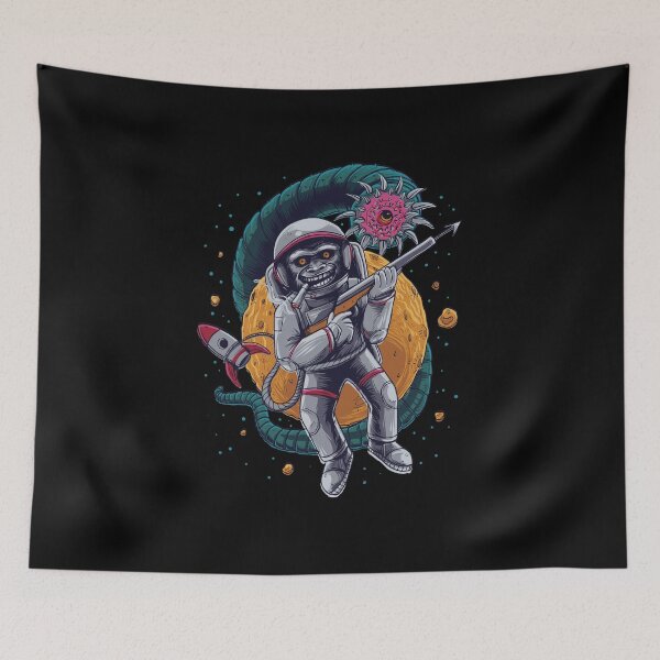 Item preview, Smoking Astronaut killing Monsters designed and sold by Pixelish.