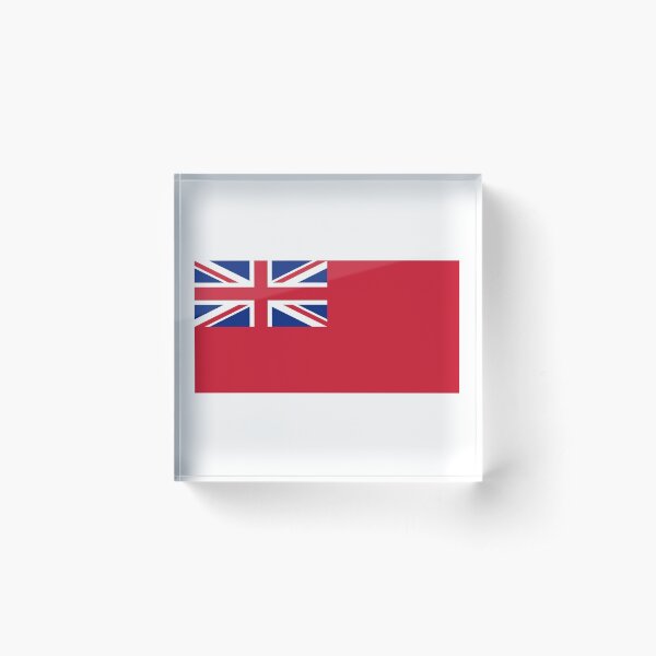 Red Ensign. NAVY, Merchant Navy, Flag, Red Duster, Royal Navy Flag. Acrylic Block