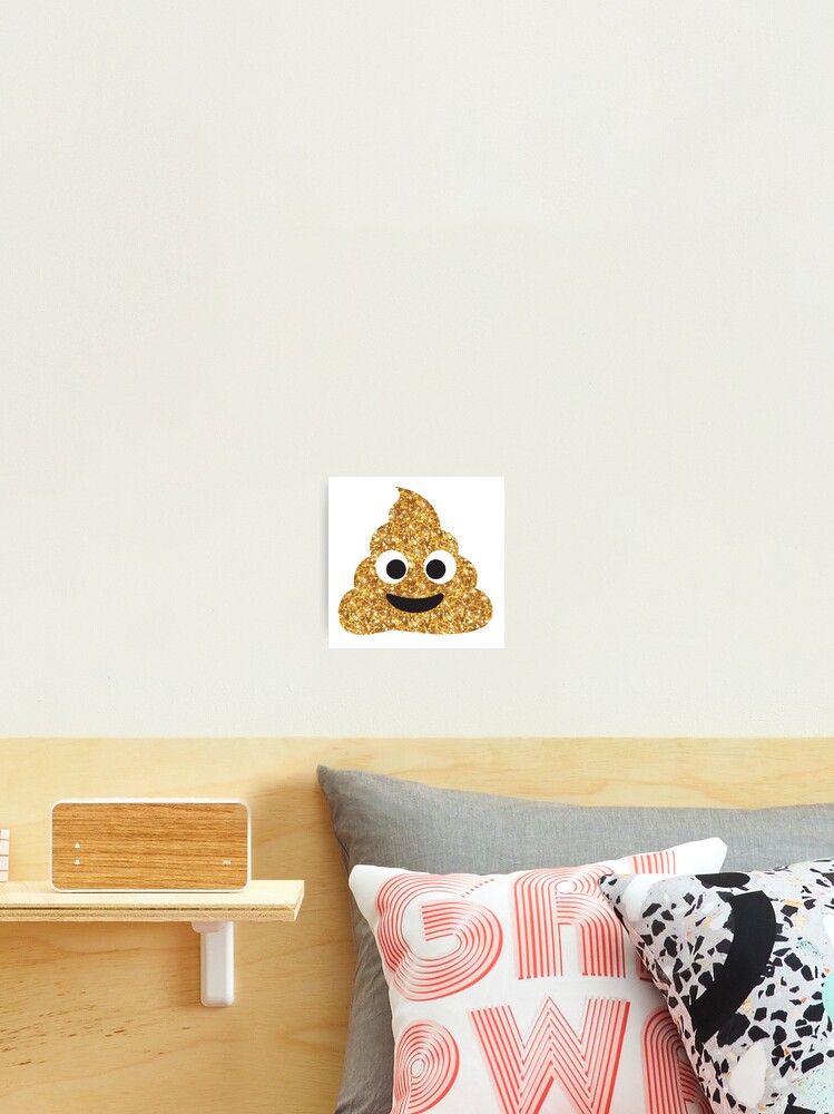 Funny Hilarious Glitter Gold Poop Emoji Texting Vibes