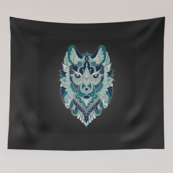 Item preview, tribal ethnic wolf designed and sold by amekamura.