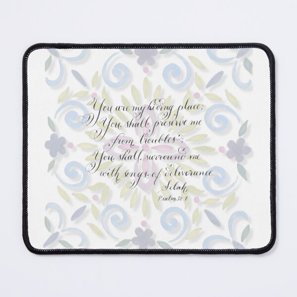 Item preview, Hiding Place calligraphy bible verse designed and sold by Melissa Renee.