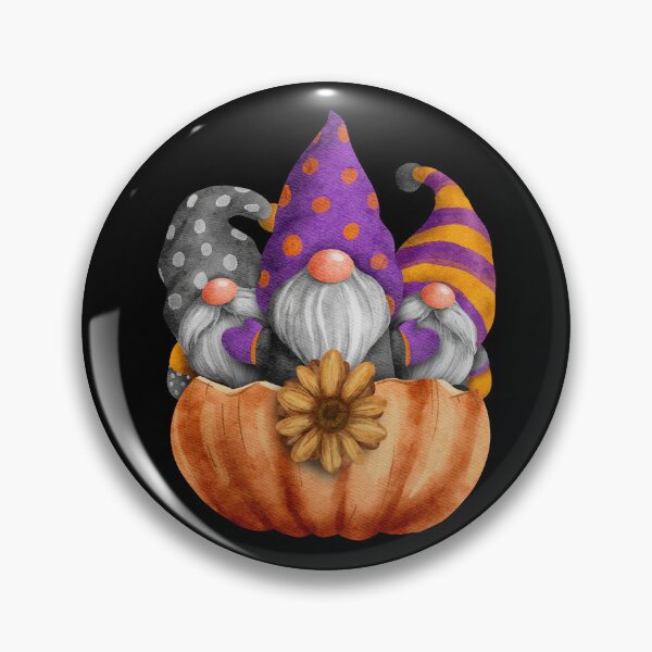 Item preview, 3 Cute Halloween Gnomes in a Pumpkin designed and sold by Trinket-Trickster.
