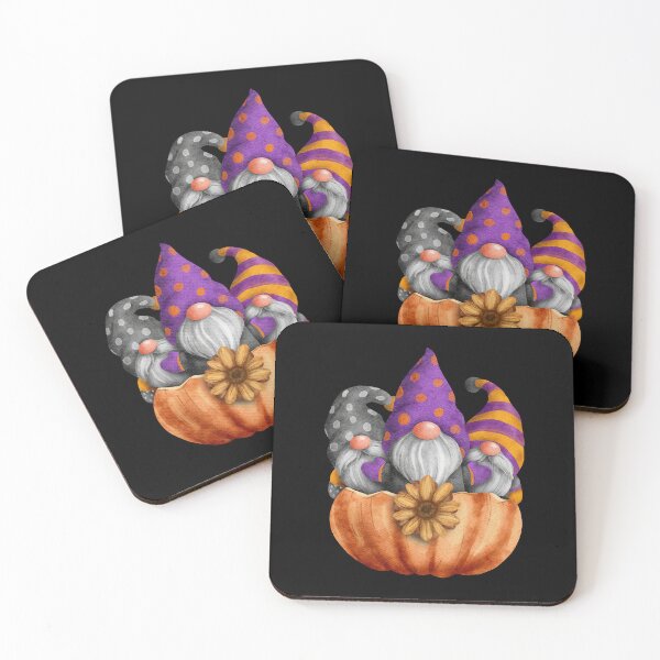Item preview, 3 Cute Halloween Gnomes in a Pumpkin designed and sold by Trinket-Trickster.
