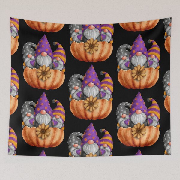 Item preview, 3 Cute Halloween Gnomes in a Pumpkin designed and sold by Trinket-Trickster.
