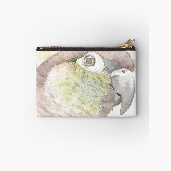 Item preview, Green-cheeked parakeet watercolor portrait bird parrot designed and sold by L'Atelier Oranjade.