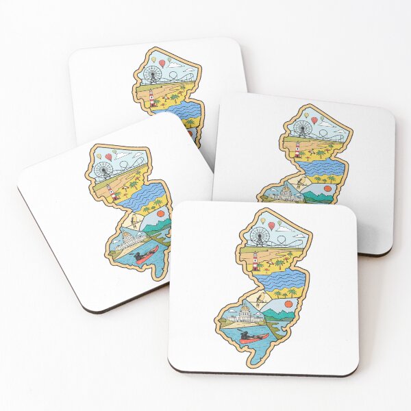 Item preview, Retro New Jersey Map - Atlantic City Cape May Ocean City Souvenir designed and sold by merchzy.