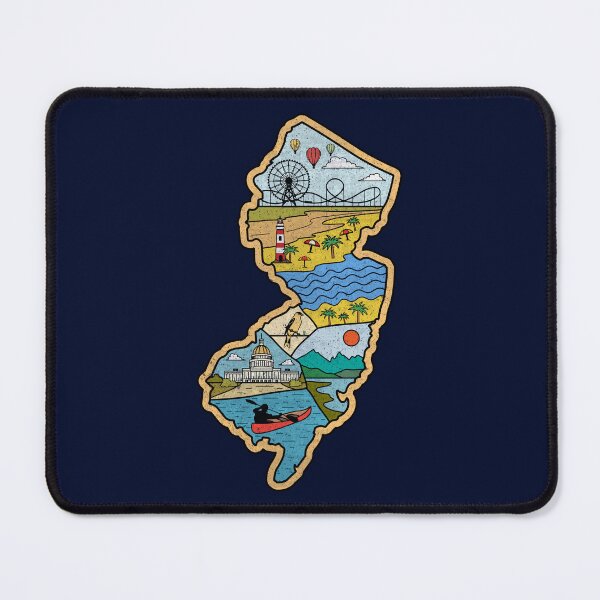Item preview, Retro New Jersey Map - Atlantic City Cape May Ocean City Souvenir designed and sold by merchzy.