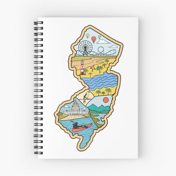 Item preview, Retro New Jersey Map - Atlantic City Cape May Ocean City Souvenir designed and sold by merchzy.