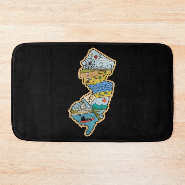 Item preview, Retro New Jersey Map - Atlantic City Cape May Ocean City Souvenir designed and sold by merchzy.