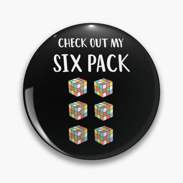 Item preview, Check Out My Six Pack Rubik Cube Retro Vintage Colorful designed and sold by ArcanWilkinson.