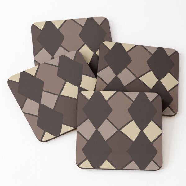 Item preview, Warm Toned Brown Geometric Pattern designed and sold by PinniPetal.