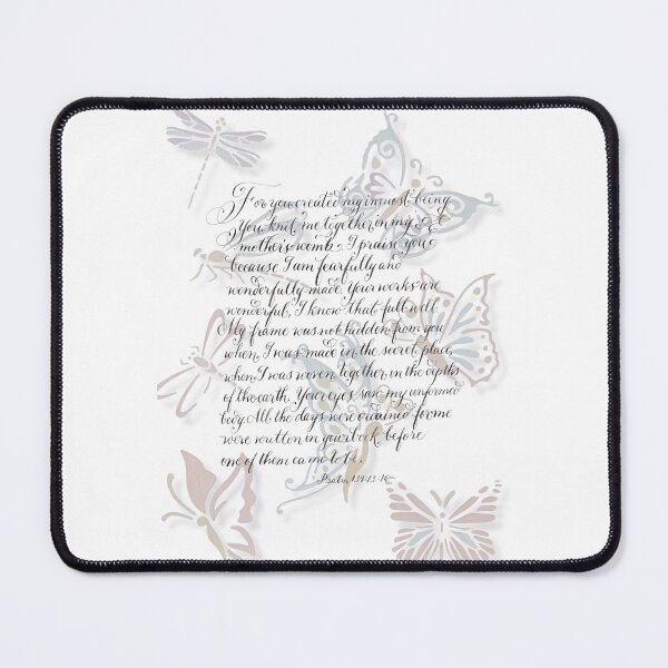 Item preview, Handwritten Psalm 139 Fearfully wonderfully made designed and sold by Melissa Renee.