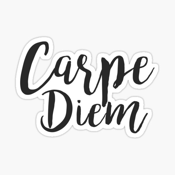 Carpe Diem Quote Typography Script Simple Graphic Design Live Free Sticker