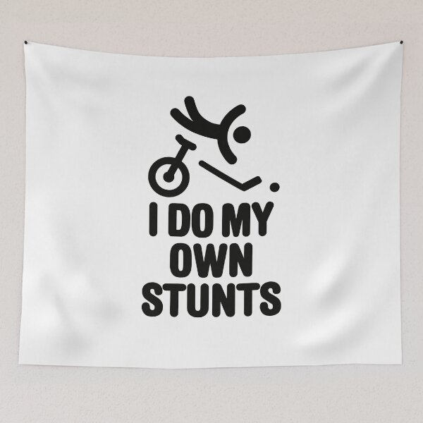 Item preview, Funny unicycle hockey player, I do my own stunts  designed and sold by LaundryFactory.